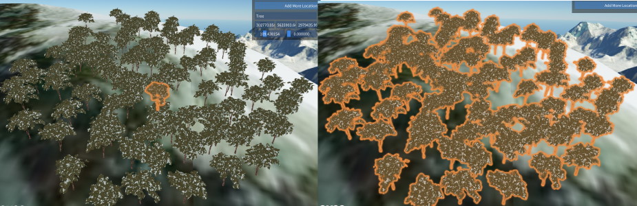 Many Trees in a single Place Layer